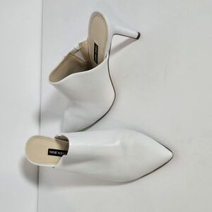 Nine West White Mules